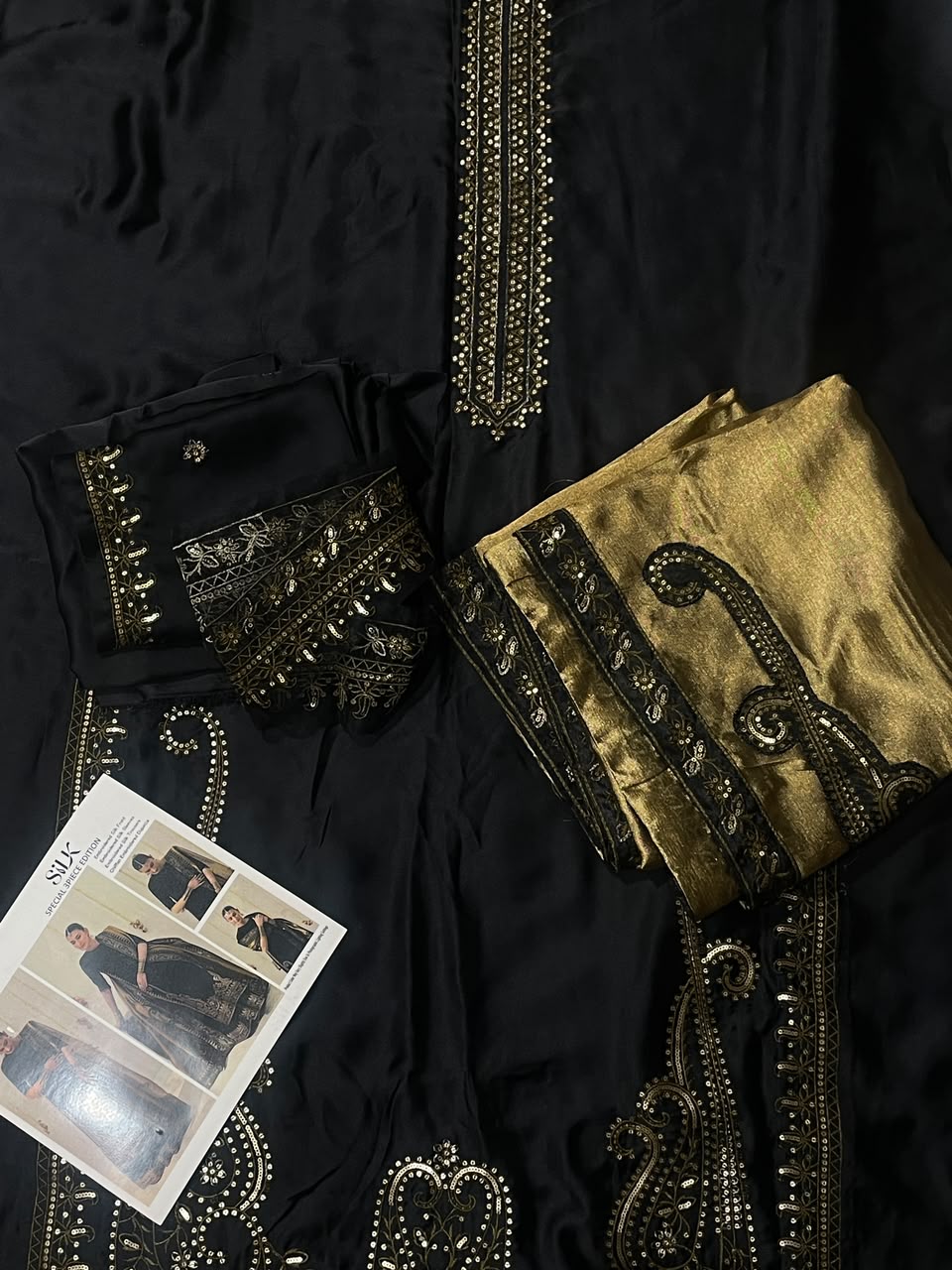LULUSAR SILK EMBROIDERED 3 PIECE ARTICLE