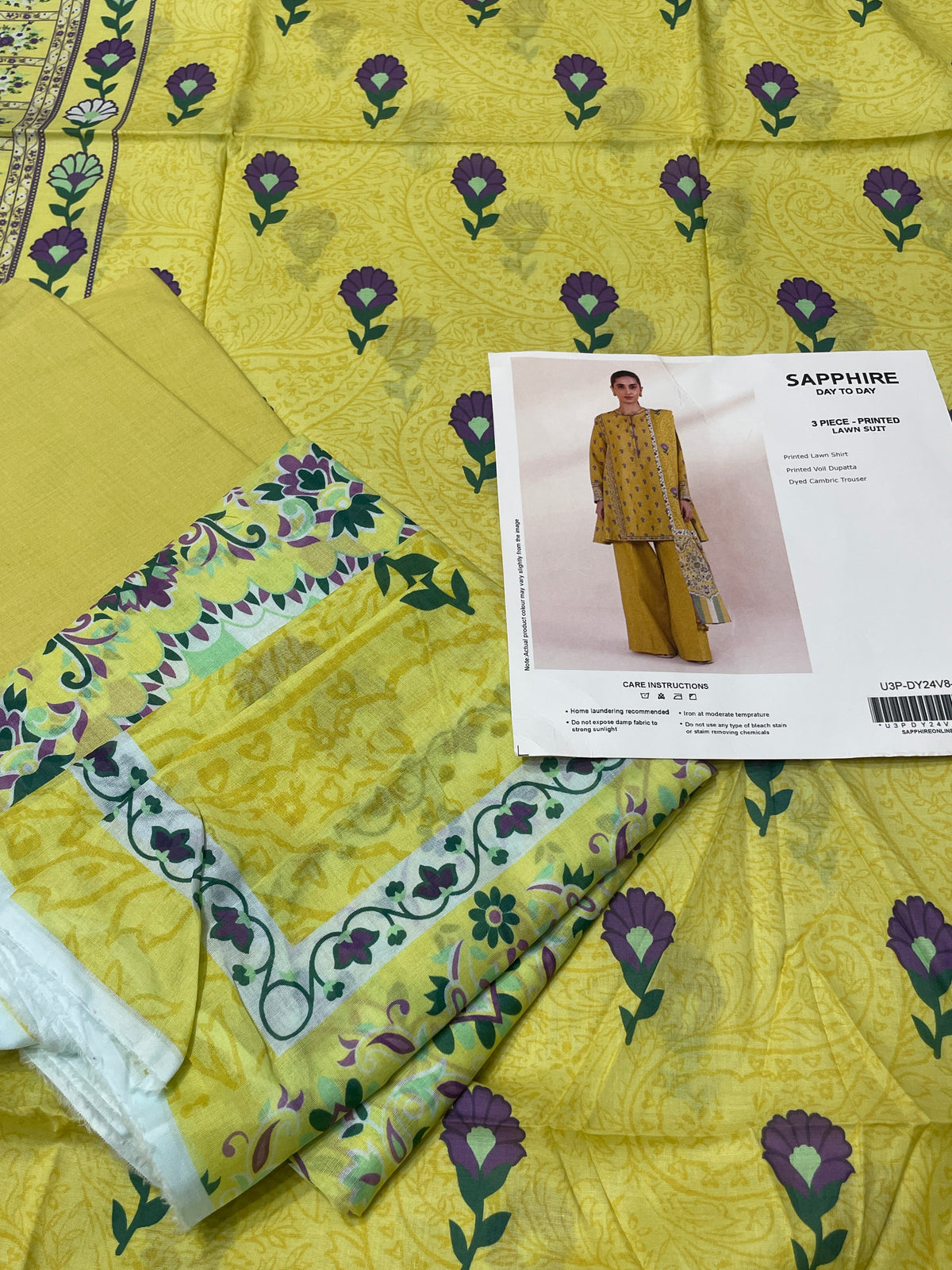 SAPPHIRE LAWN 3 PIECE ARTICLE