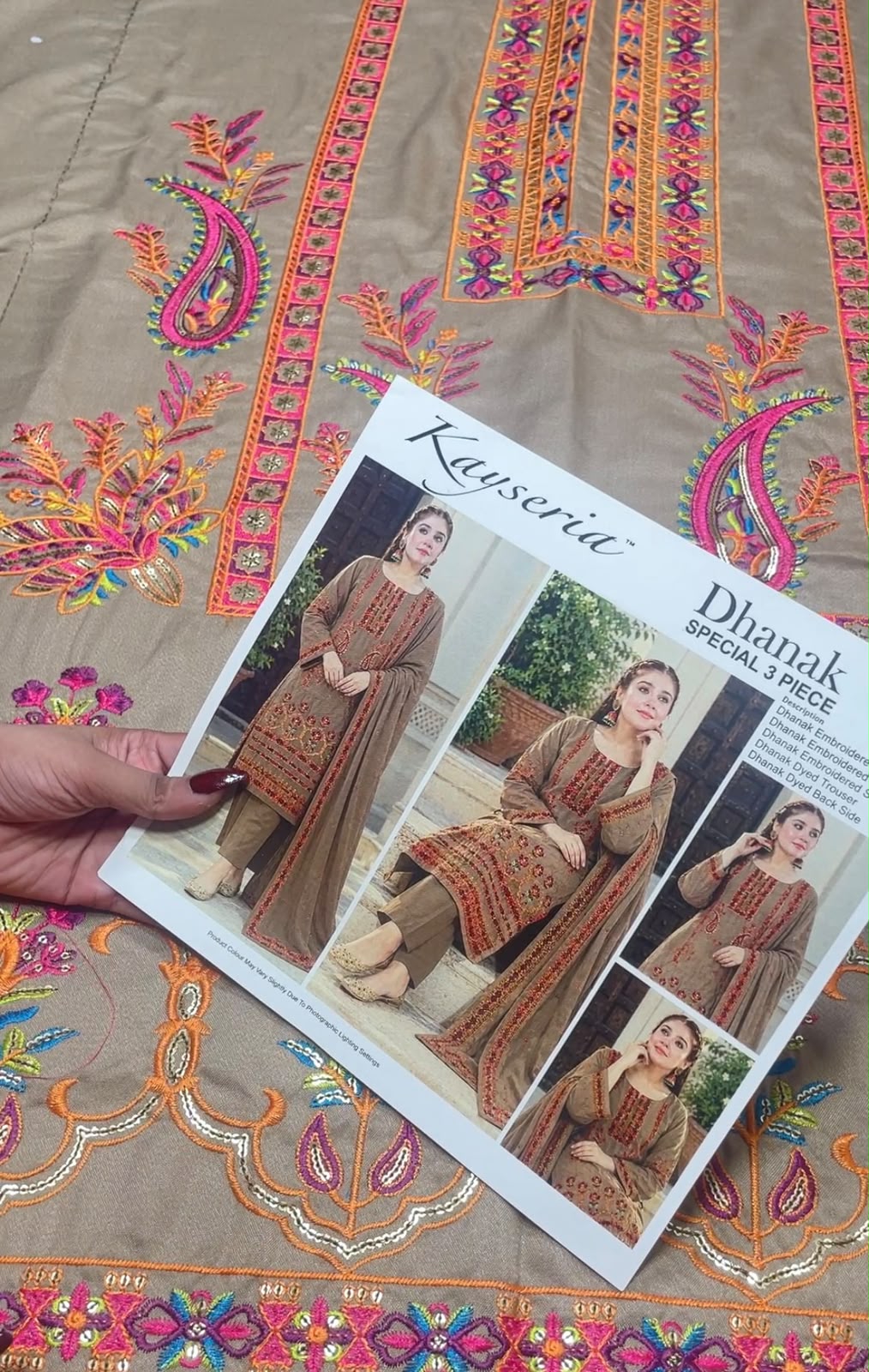 KAYSERIA DHANAK EMBROIDERED 3 PIECE ARTICLE