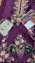 ETHNIC APPLICK WORK KAFTAAN 2 PIECE SILK ARTICLE