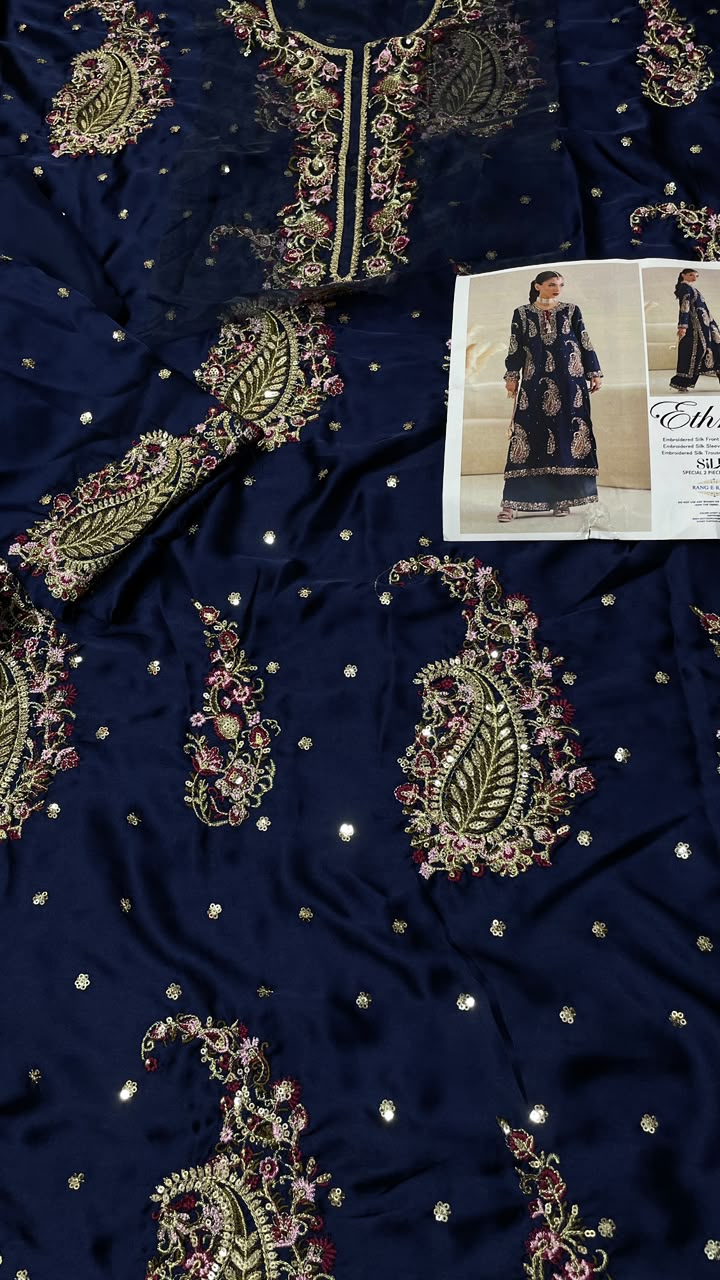 EMBROIDERED MOST TRENDING SILK 2 PIECE ARTICLE