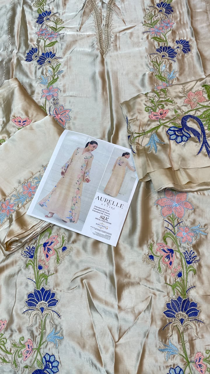 EMBROIDERED KAFTAAN 2 PIECE SILK ARTICLE