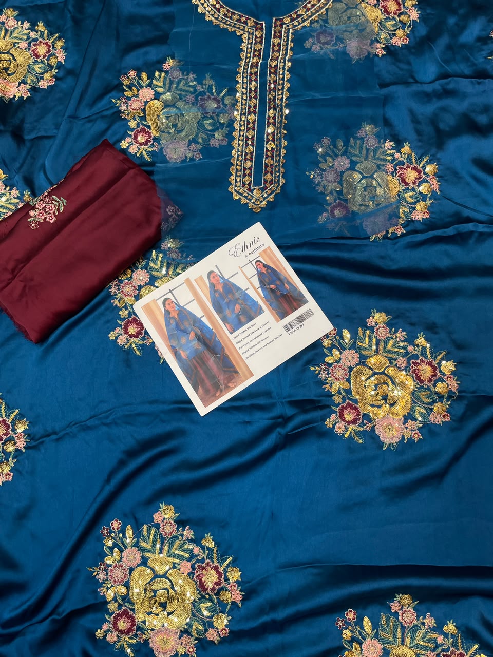 ETHNIC EMBROIDERED SILK 2 PIECE ARTICLE