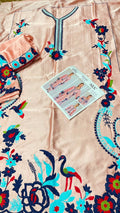 VINTAGE HANDMADE EMBROIDERY 2 PIECE SILK KAFTAAN