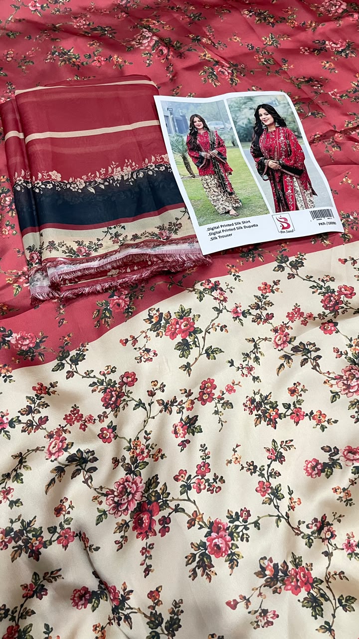 SILK ALLOVER 3 PIECE PRINTED ARTICLE