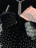 BAROQUE VELVET EMBROIDERED LUXURY 3 PIECE ARTICLE