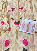 ETHNIC SILK LAZER WORK 2 PIECE KAFTAN