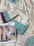 ETHNIC EMBROIDERED 2 PIECE SILK KAFTAN