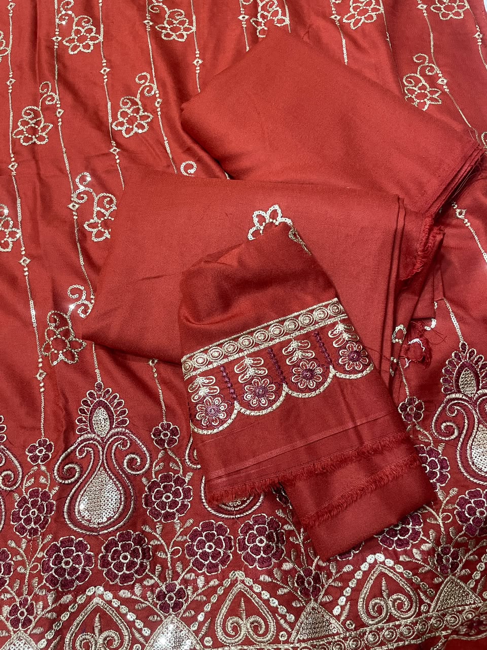 DHANAK EMBROIDERED 3 PIECE ARTICLE