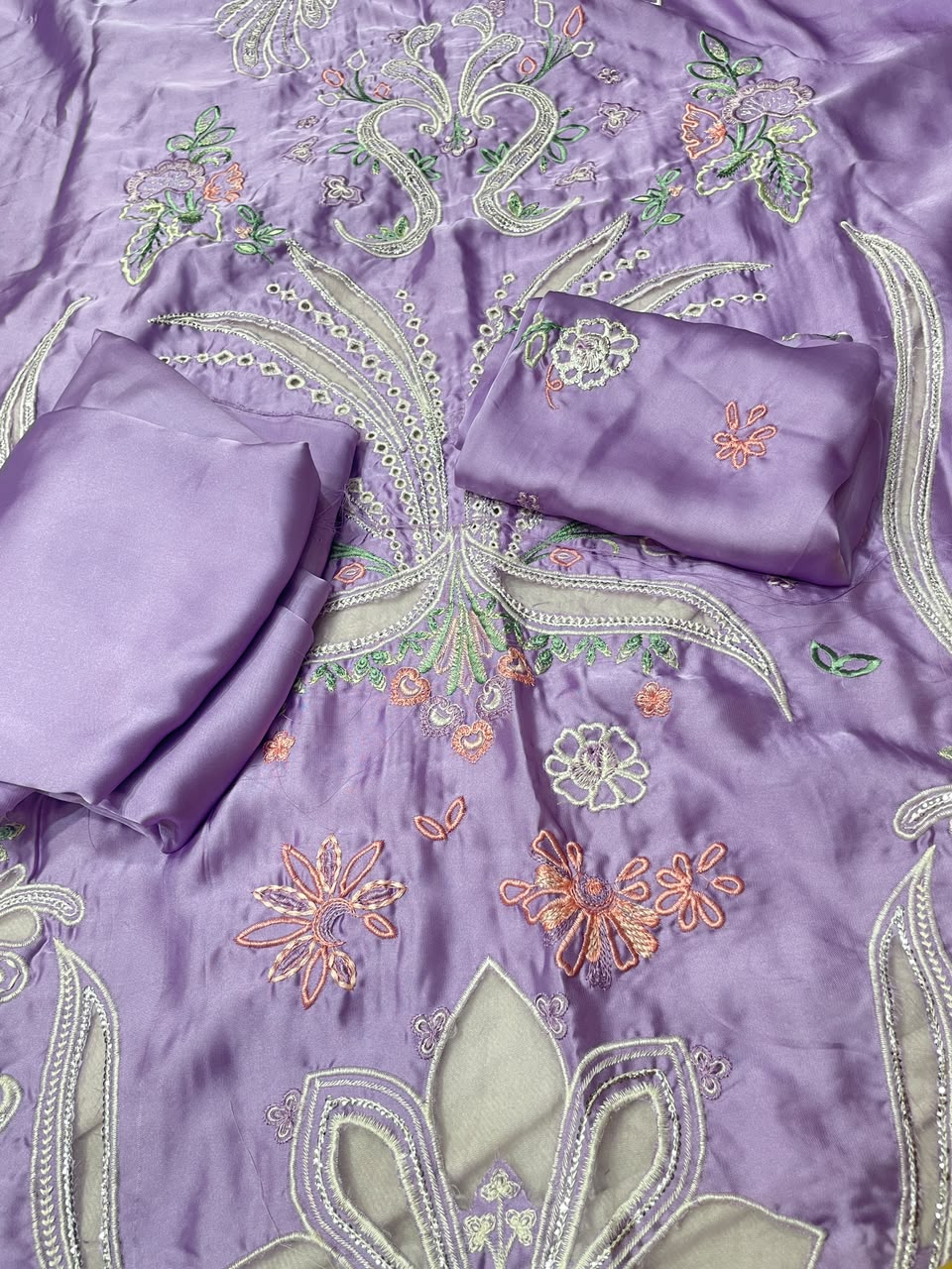 ETHNIC EMBROIDERED 2 PIECE SILK KAFTAN